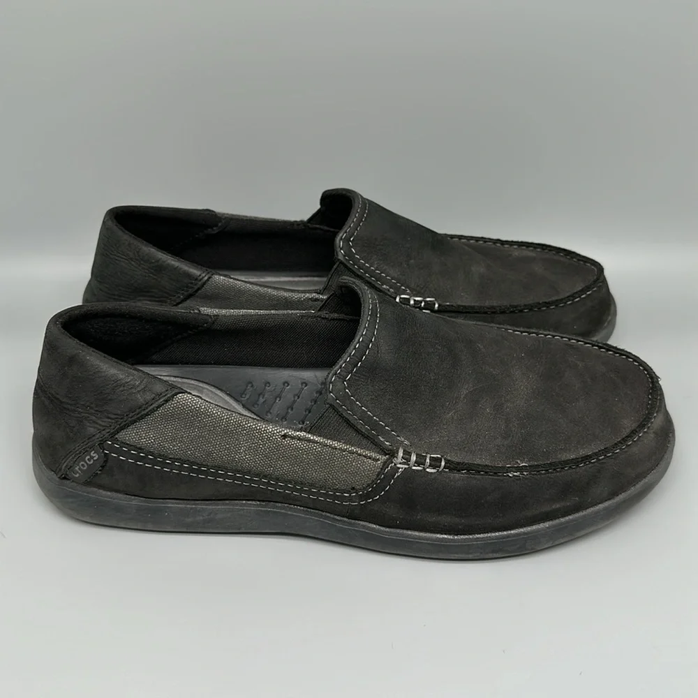 CROCS Santa Cruz 2 Luxe Leather Slip-Ons Men's Sz 11